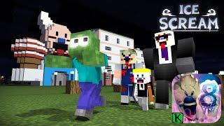 MONSTER MOBS ICE SCREAM FACTORY ESCAPE CHALLENGE MINECRAFT ANIMATION