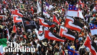 Thousands march to New Zealand's parliament in protest of treaty bill