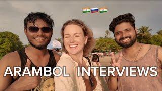 Russian Blogger in Arambol talking to Nice Indian People | Interview Goa 