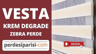 Vesta Krem Degrade Zebra Perde - PerdeSiparisi.com