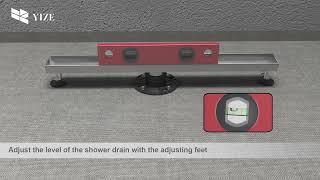 Yize Hidden Shower Drain Manufacturer-D Series Drain Installation Steps