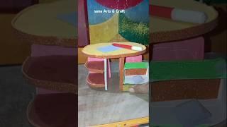 Diy Miniature study table  || make mini study table easy #shorts