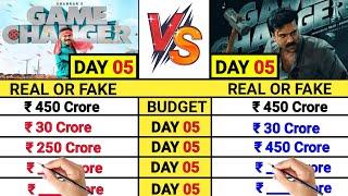 Game Changer Movie Real Collection vs Game changer movie Fake Collection Day 5 Comparison Prediction