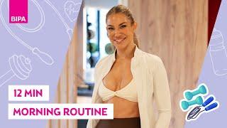 12 min Morning Routine: Ganzkörper-Workout | Fit in den Tag starten mit Stephanie Davis