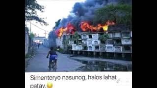 sunog sa sementeryo 