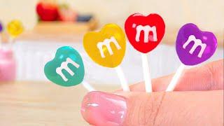 Yummy Lollipop  Miniature M&M Lollipop Candy Recipe | 1000+ Miniature Desserts By Mini Cakes