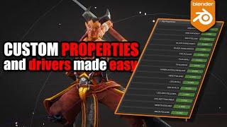 Custom properties and drivers in blender made easy