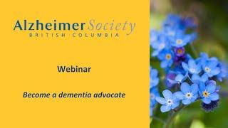 Webinar I Become a dementia advocate