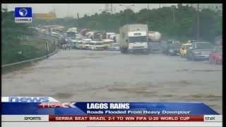 Lagos Roads Flooded From Heavy Downpour