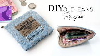 How to make recycled denim coin purse | sewing | easy | tutorial (ep300)