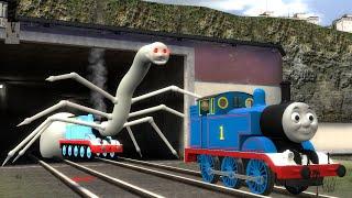 Building a Thomas Train Family Chased By Cursed Thomas and Friends in Garry's Mod!