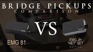 EMG 81 vs EMG JH HET SET - Active Bridge Pickup Guitar Tone Comparison / Review / Demo