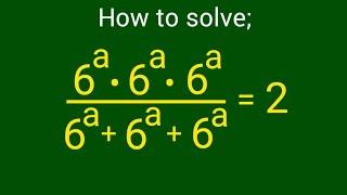 USA Olympiad Exponential | Can you solve this? | a=?