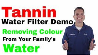 Tannin Water Filter Demo - Removing Color From Your Families Water