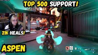 21K HEALS! ASPEN + FROGGER TOP 500 SUPPORT! OVERWATCH 2 SEASON 13 RANKED