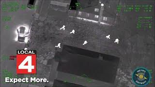 Watch helicopter track down 7 stolen vehicle suspects in police chase