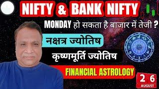 Nifty, Bank Nifty  Prediction by Financial Astrology, technical/data, news for date- 26- Aug- 2024