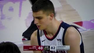 Gonzaga's Luka Krajnovic is fouled, shoots free throws vs. Loyola Marymount