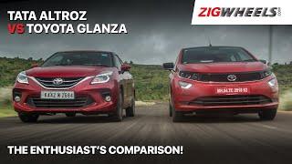  Tata Altroz vs  Toyota Glanza | Normal Cars; Oddball Comparo | ZigWheels.com