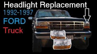 92-97 Ford Truck Headlight Replacement