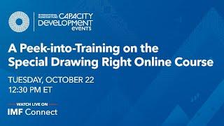 Peek-into-Training on the New IMF Special Drawing Rights Online Course