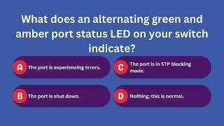 What does an alternating green and amber port status LED on your switch indicate?