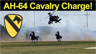 AH-64 ● Apache Helicopter Cavalry Charge ● Horse Detachment, 1st Cav Division ● July 2023