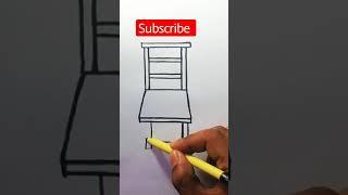 How to draw 3D chair | drawing tips and tricks |easy art | arts viral |pen drawing | tutorials