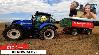 Dożynki - kasa z tego pola jest Twoja. Poprosiłem dziewczynę o pomoc. New Holland zakopany 