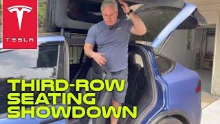 Watch Rivian R1S Vs Tesla Model X Plaid Third-Row Seating Showdown