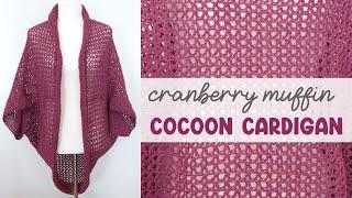 Cranberry Muffin Cocoon Cardigan (SIMPLE & So Beautiful!)