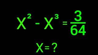 Math Olympiad | A Very Nice Algebra Problem | X=? 