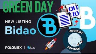 Bidao + Poloniex 30% Pump | Moonday Finance + $CORE 83%