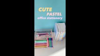 *CUTE* Pastel Stationery for Office Desk! Organising & Decorating Inspo | Heli Ved #Shorts