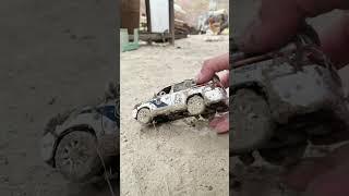 dirty police car