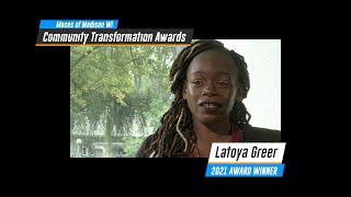 Latoya Greer 2021 Transformation Award Winner