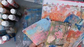 Making Grunge Backgrounds Using Gelli Arts 9x12" Gel Printing Plate