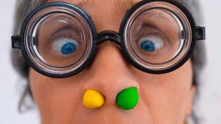 Super Granny fail - M&M`s Stuck in nose!