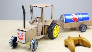 How to Make a Simple Remote Control Tractor At Home - Mr H2