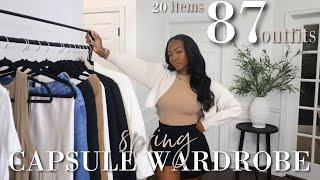 Spring Capsule Wardrobe | 20 Items 87 Outfits | How to Look Good Everyday