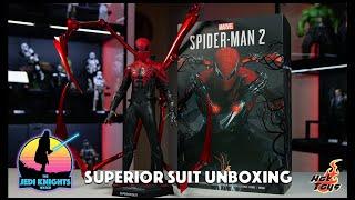 Hot Toys Spider Man 2 Peter Parker Superior Suit Unboxing & Review