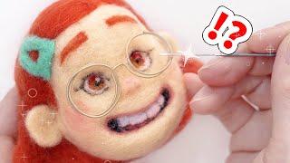 I made a DOLL with NEEDLES!? Needle Felting Mei from Turning Red