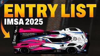 IMSA 2025 Entry List REVEALED