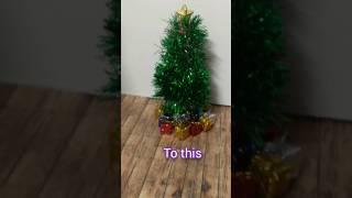 DIY Christmas tree barbie dollhouse miniature  how to  easy atys & crafts barbie