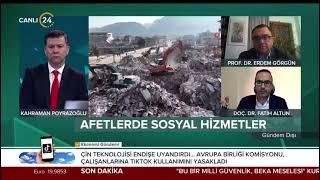 Afetlerde Sosyal Hizmetlerin Yönetimi - Doç. Dr. Fatih ALTUN