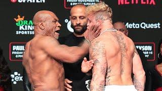 Mike Tyson B*** SLAPS Jake Paul at weigh in as ALL HELL BREAKS LOSE!