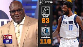 NBA Gametime reacts to Dallas Mavericks beat San Antonio Spurs 110-93; Kyrie 22 Pts; Collins 20 Pts