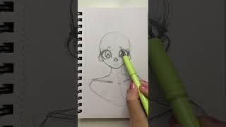 Draw with me part 3: Eyebrows and Nose!|Minuit Roux| #art #sketch