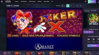 Занос в Joker x. Слот от amatic. Играю в онлайн казино izzi.