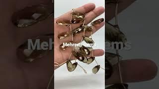 10x25mm champagne quartz pear briolette